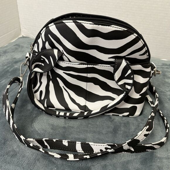 Olivia & Kate Zebra Striped Dumpling Bag - Picture 6 of 8
